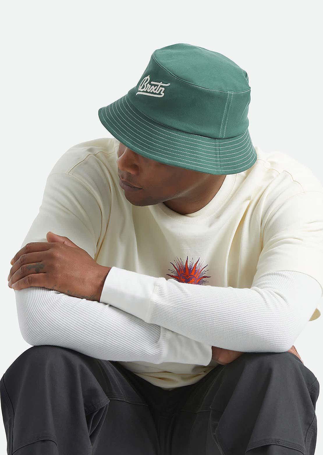 Brixton Unisex Eldon Packable Bucket Hat Primal Green