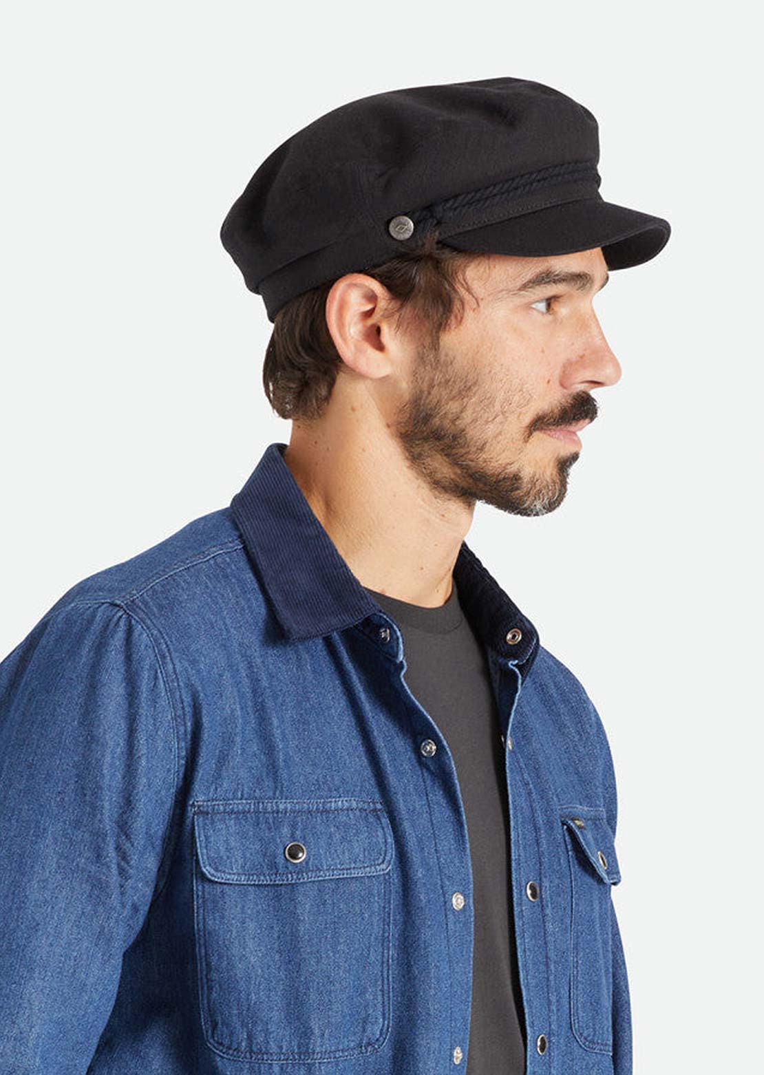 Brixton Unisex Fiddler Cap Black