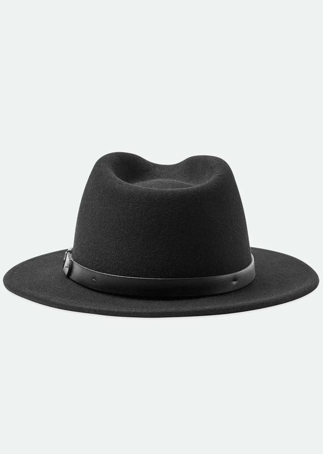 Brixton Unisex Messer Fedora Hat Black/Black