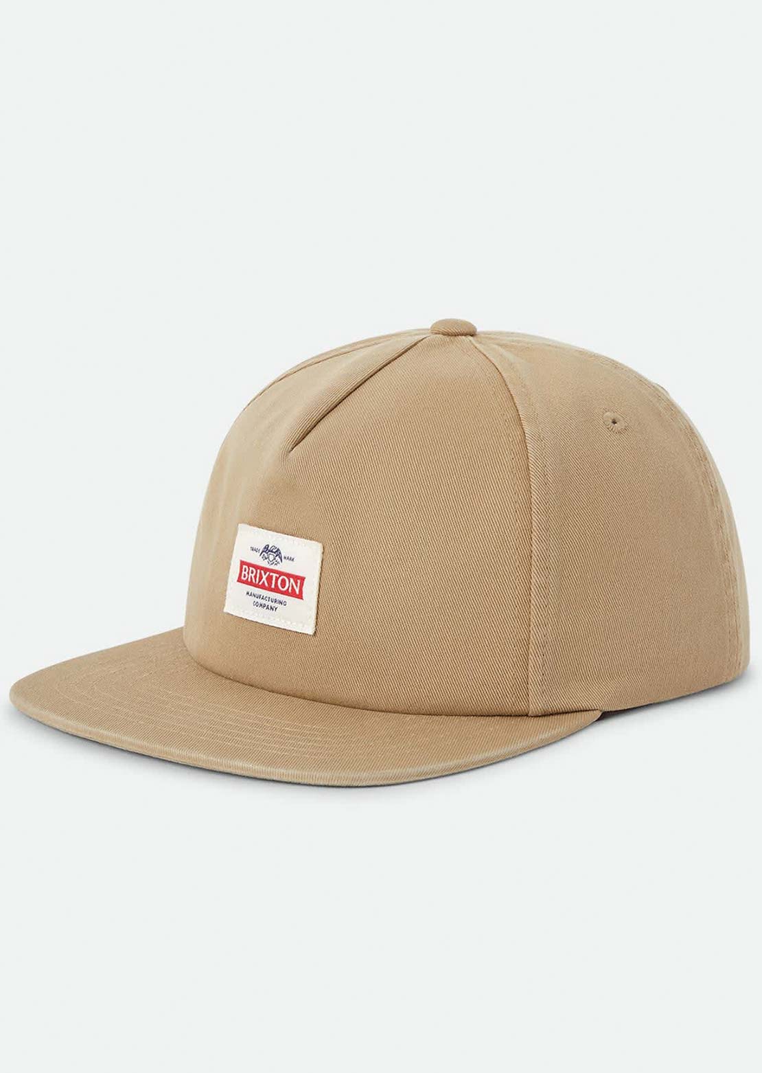 Brixton Unisex Trademark Snapback Cap British Khaki