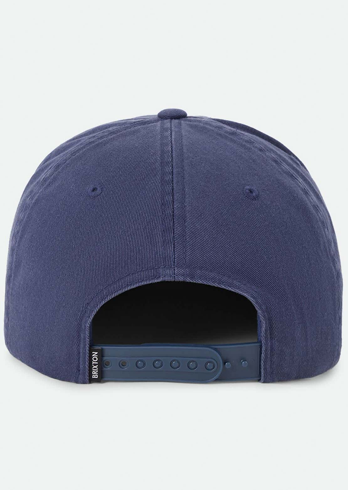 Brixton Unisex Trademark Snapback Cap Washed Navy