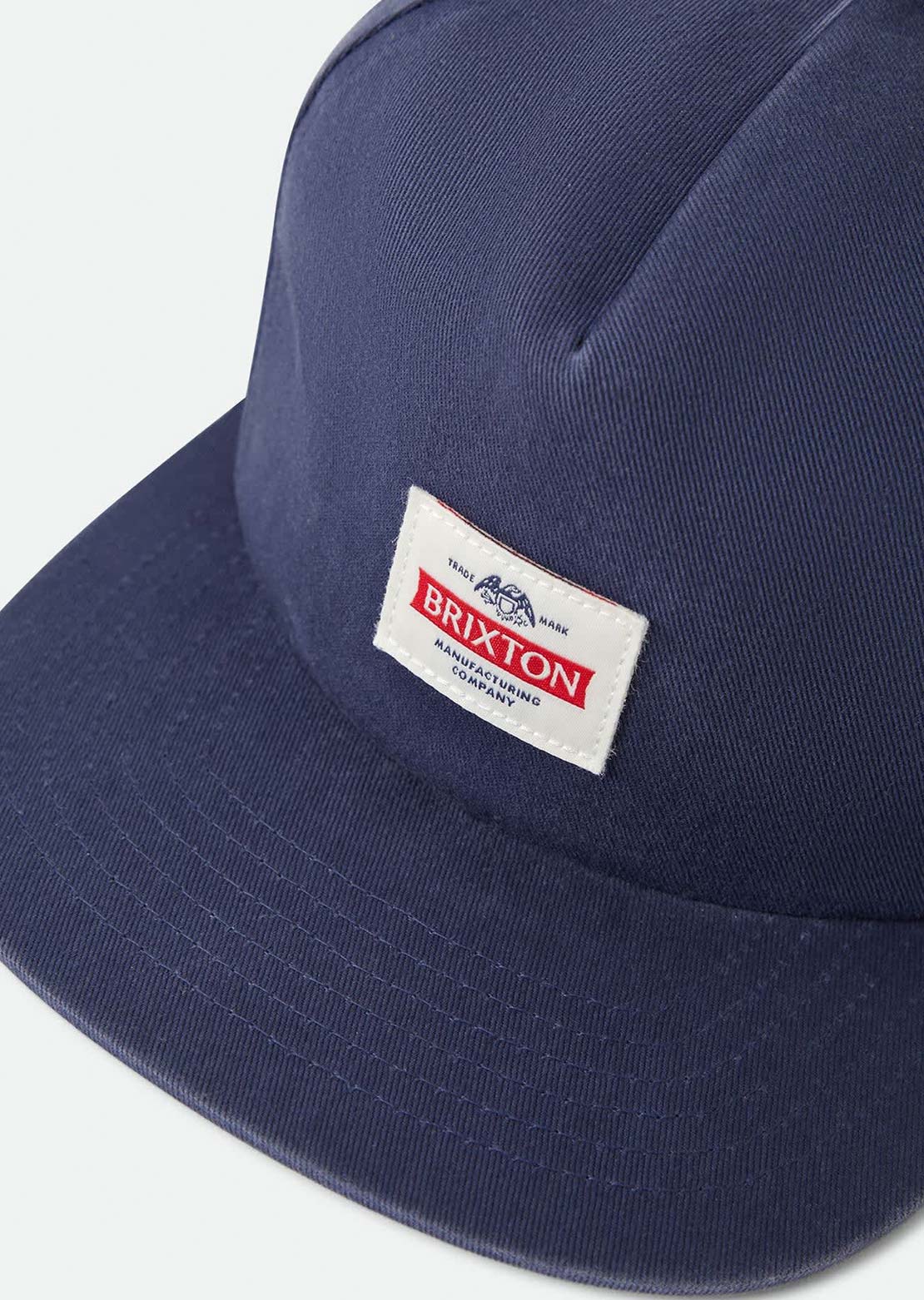 Brixton Unisex Trademark Snapback Cap Washed Navy