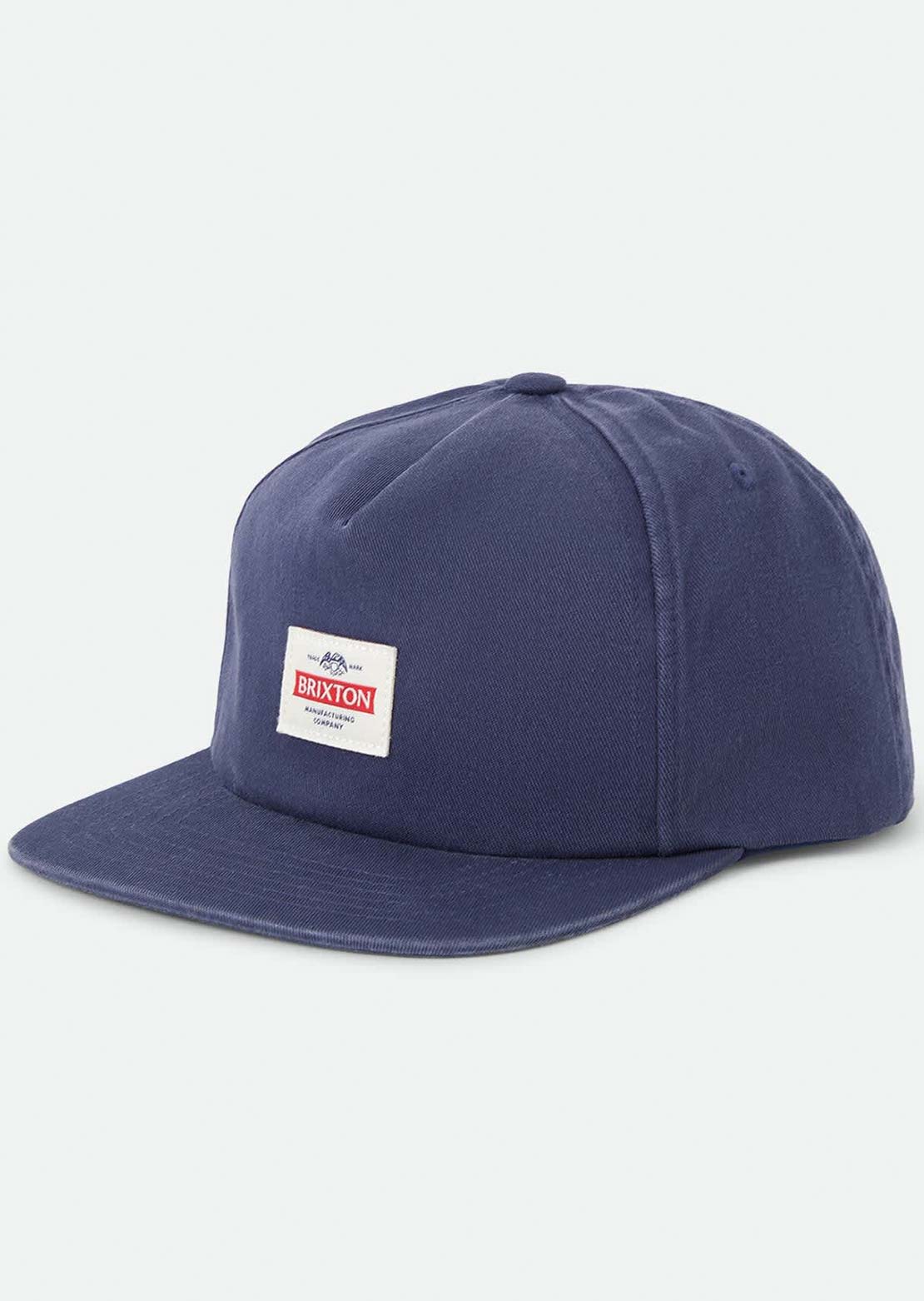 Brixton Unisex Trademark Snapback Cap Washed Navy