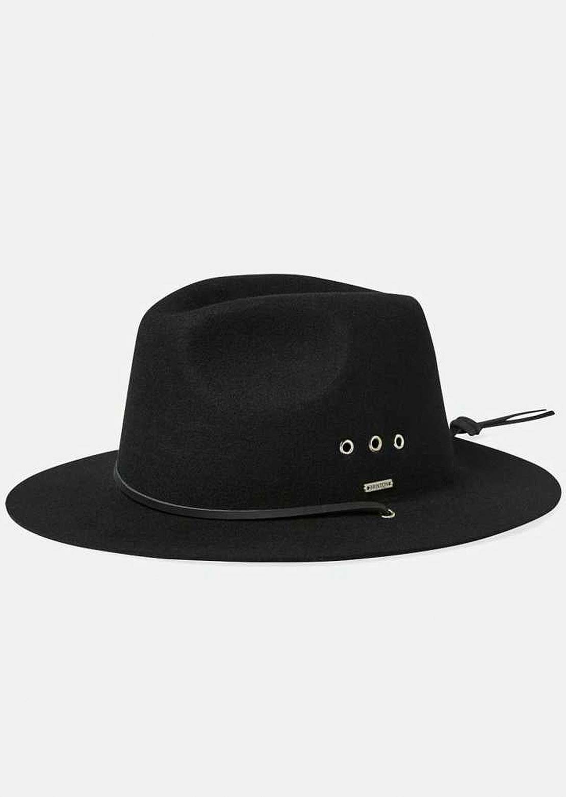 Brixton Unisex Wesley Wthr Guard Packable Fed Hat Black