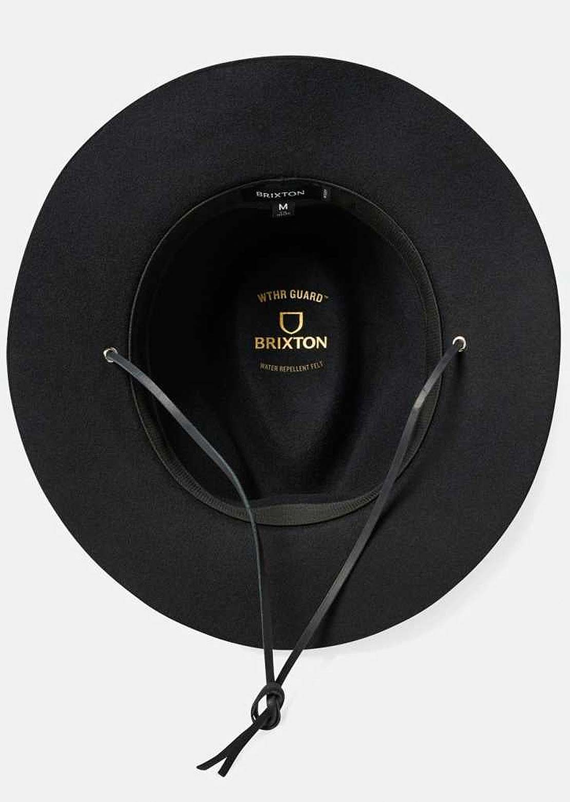 Brixton Unisex Wesley Wthr Guard Packable Fed Hat Black