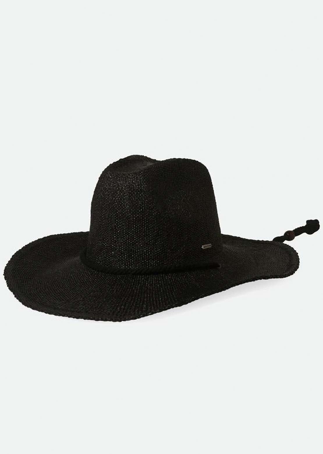 Brixton Women&#39;s Austin Straw Cowboy Hat Black