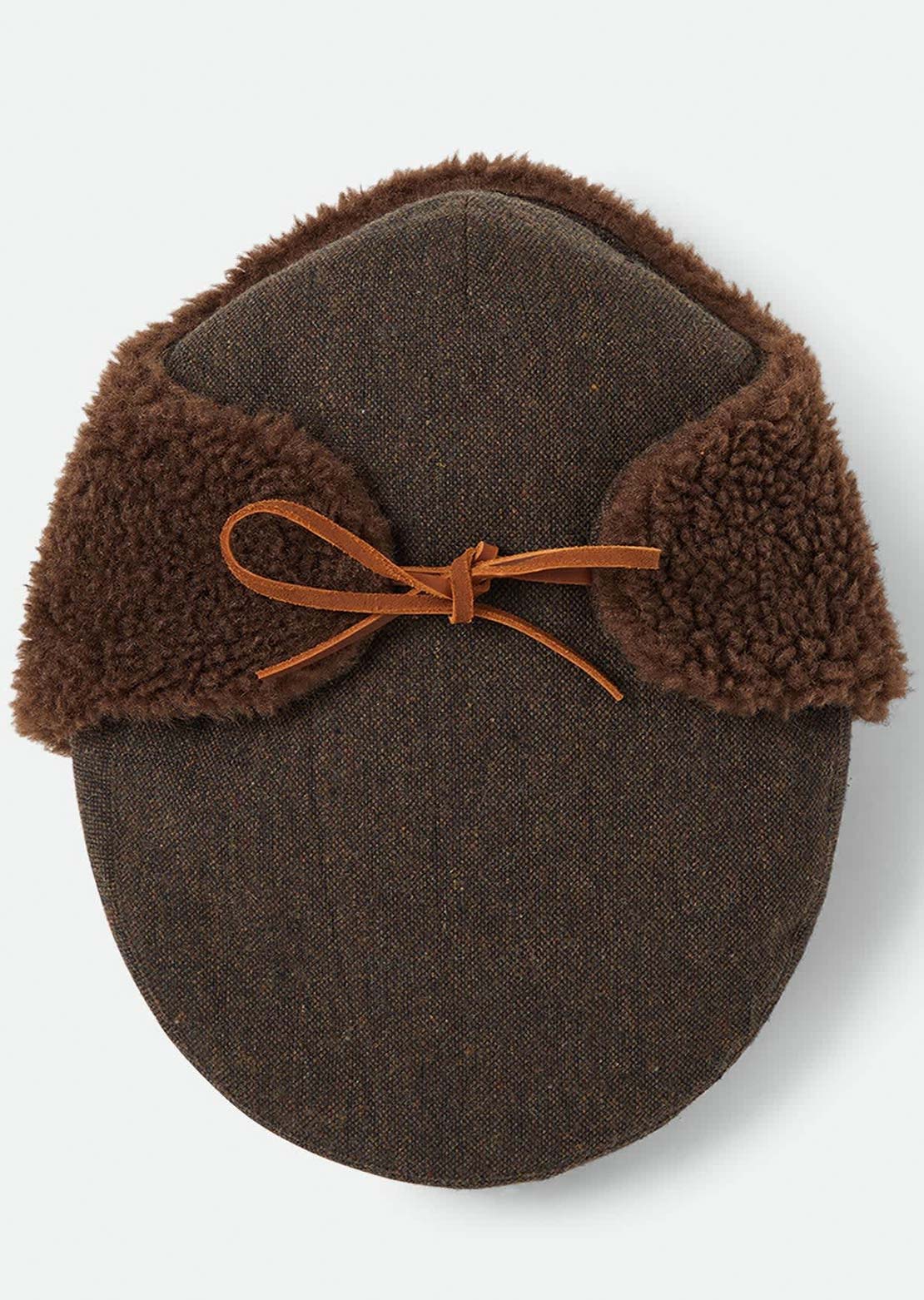 Brixton Women's Barrel Earflap Snap Cap Brown/Brown Tweed