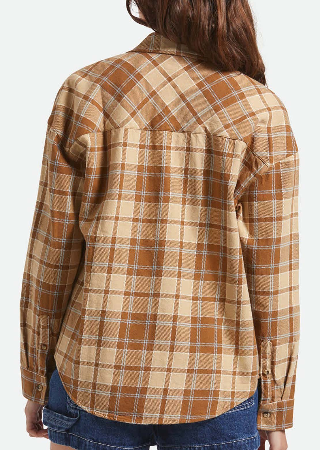 Brixton Women's Bowery Vintage Button Up Shirt Washed Copper
