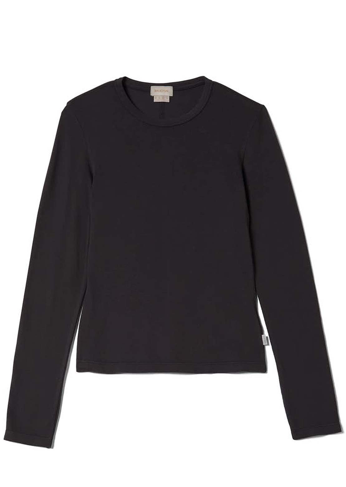Brixton Women's Carefree Organic Garment Dyed Slim Long Sleeve Black