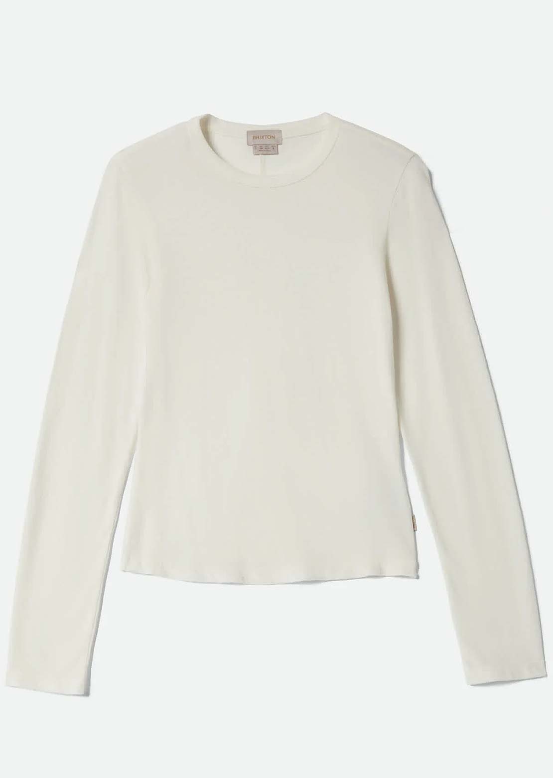 Brixton Women's Carefree Organic Garment Dyed Slim Long Sleeve Off White
