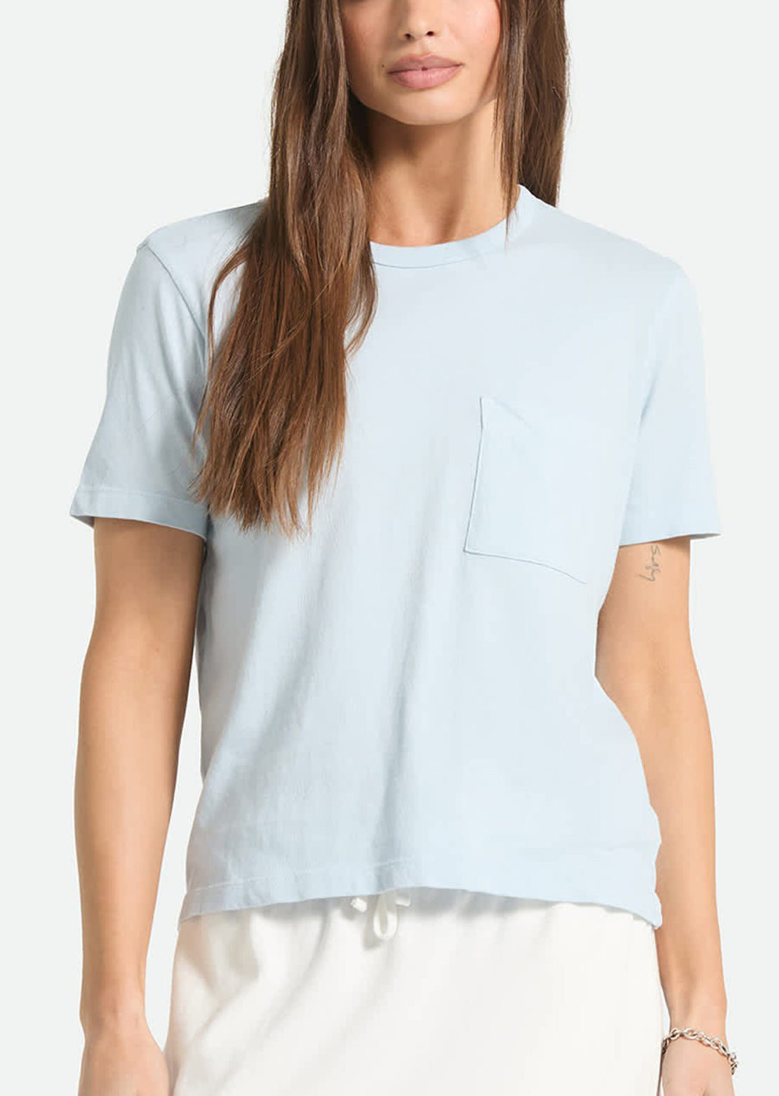 Brixton Women's Carefree Organic GD Perfect T-shirt Blue Aura