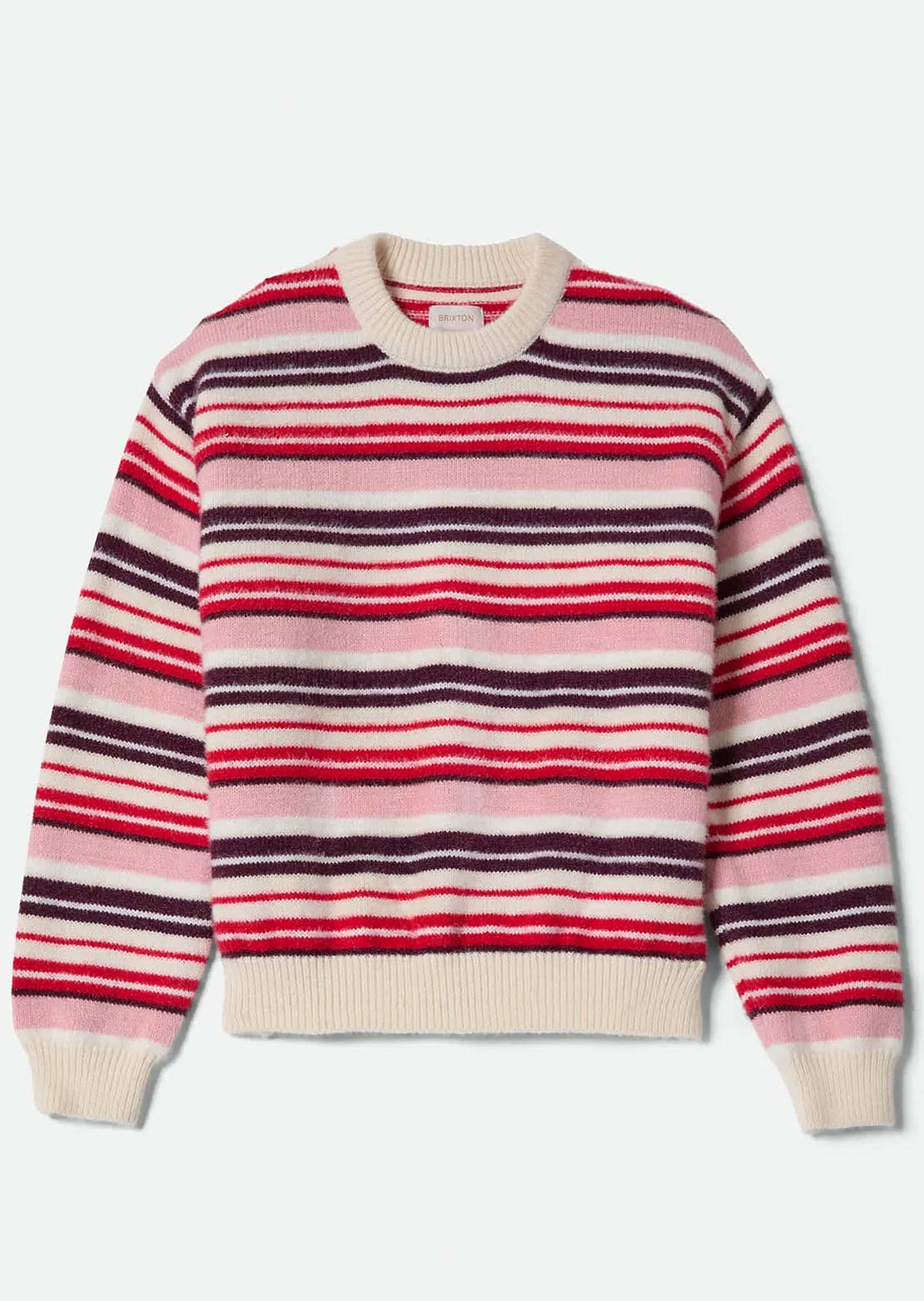 Brixton Women's Cozy Crew Sweater Multi Stripe