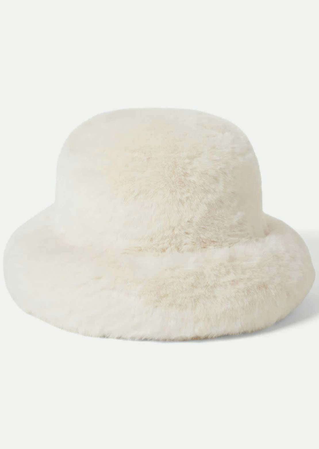Brixton Women's Dion Packable Winter Bucket Hat Off White