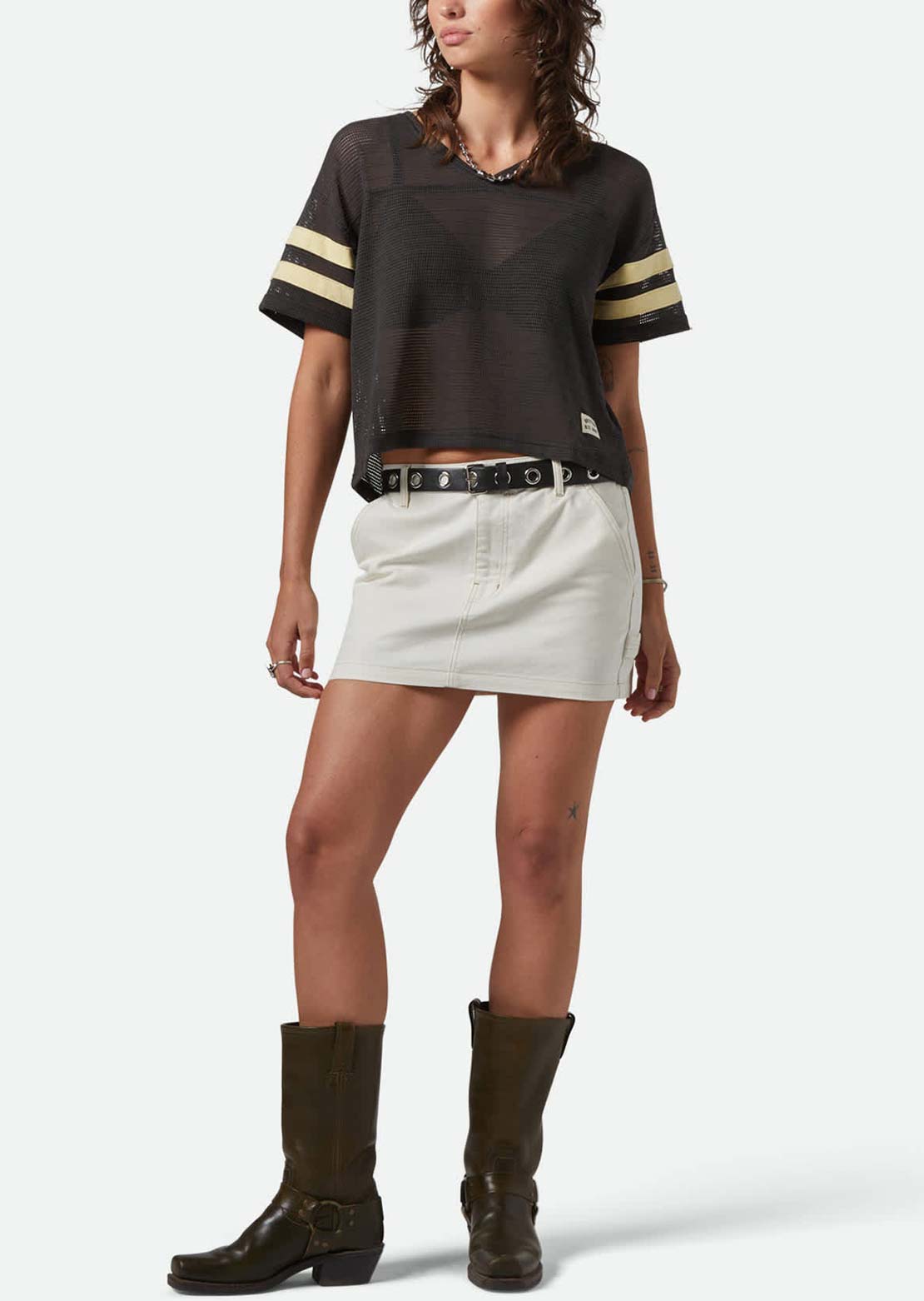 Brixton Women's Essex Painter Mini Skirt Egret