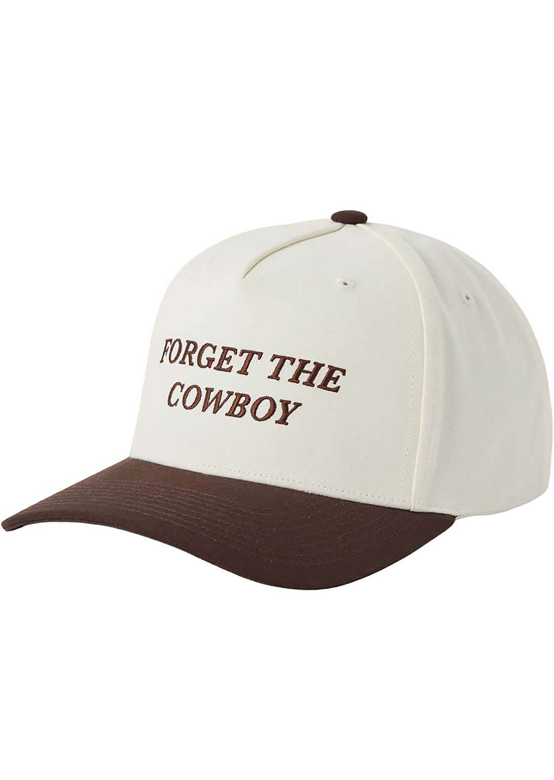 Brixton Women's Forget The Cowboy NP MP Snapback Cap Chocolate/Off White