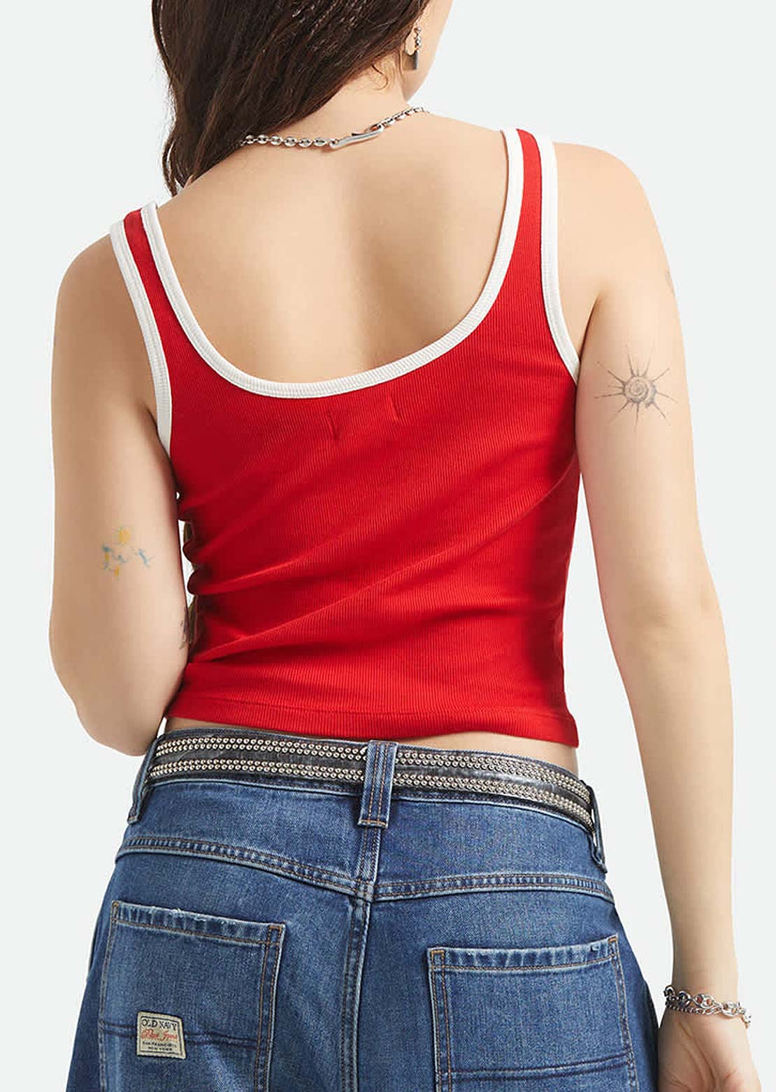 Brixton Women's I'm With The Band Ringer A-Tank Adrenaline Rush