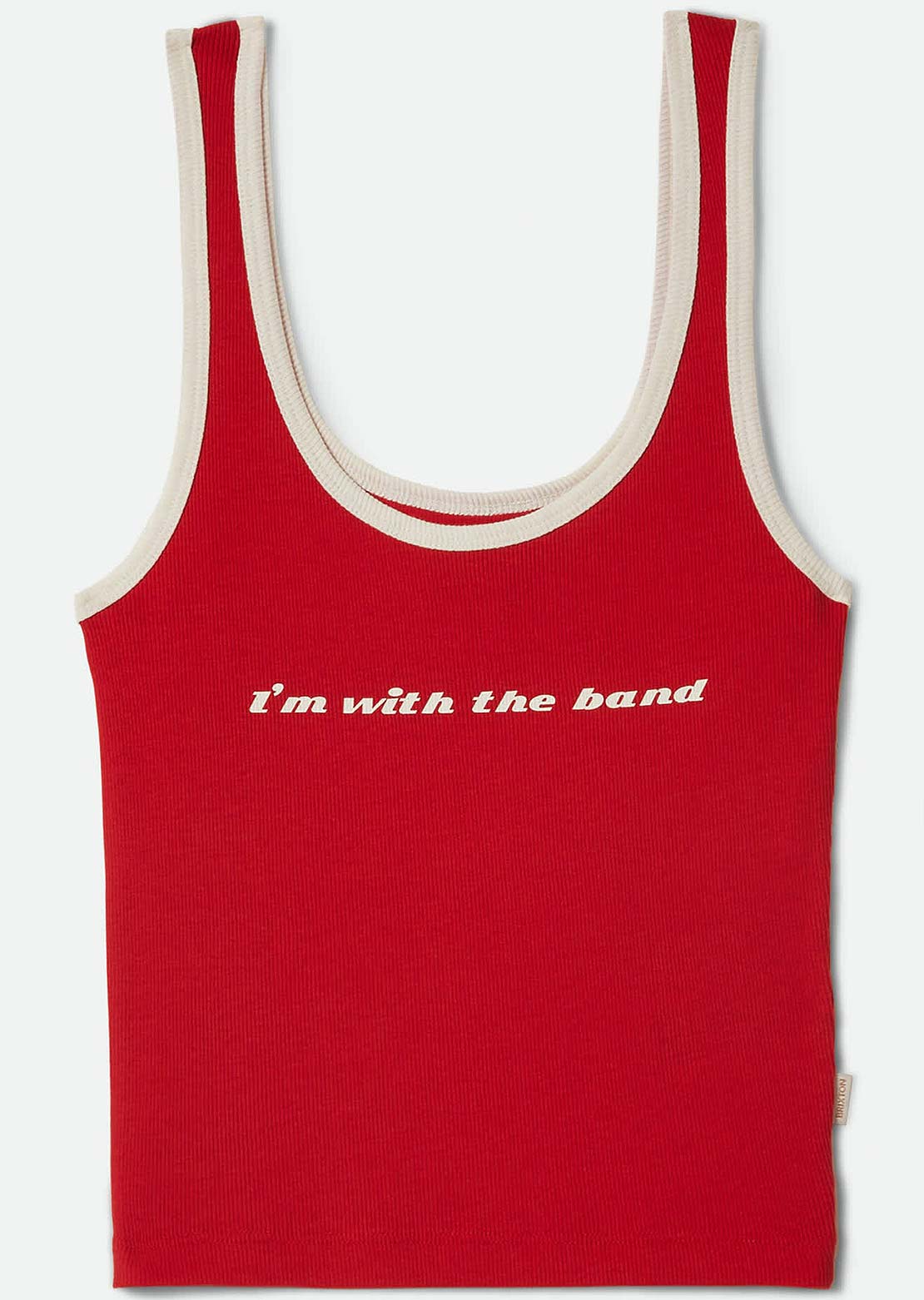 Brixton Women's I'm With The Band Ringer A-Tank Adrenaline Rush