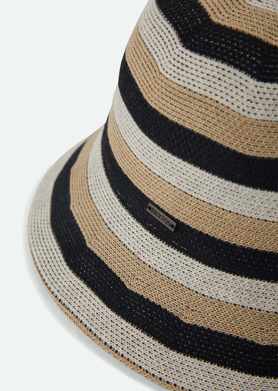 Brixton Women's Lisboa Knit Packable Bucket Hat Black Sand/Whitecap