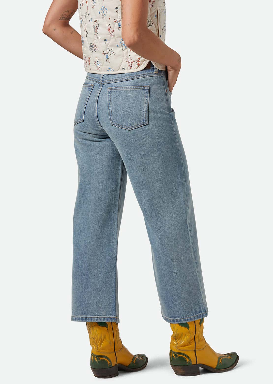 Brixton Women's Margo Cropped 5 Pocket Pants Light Denim