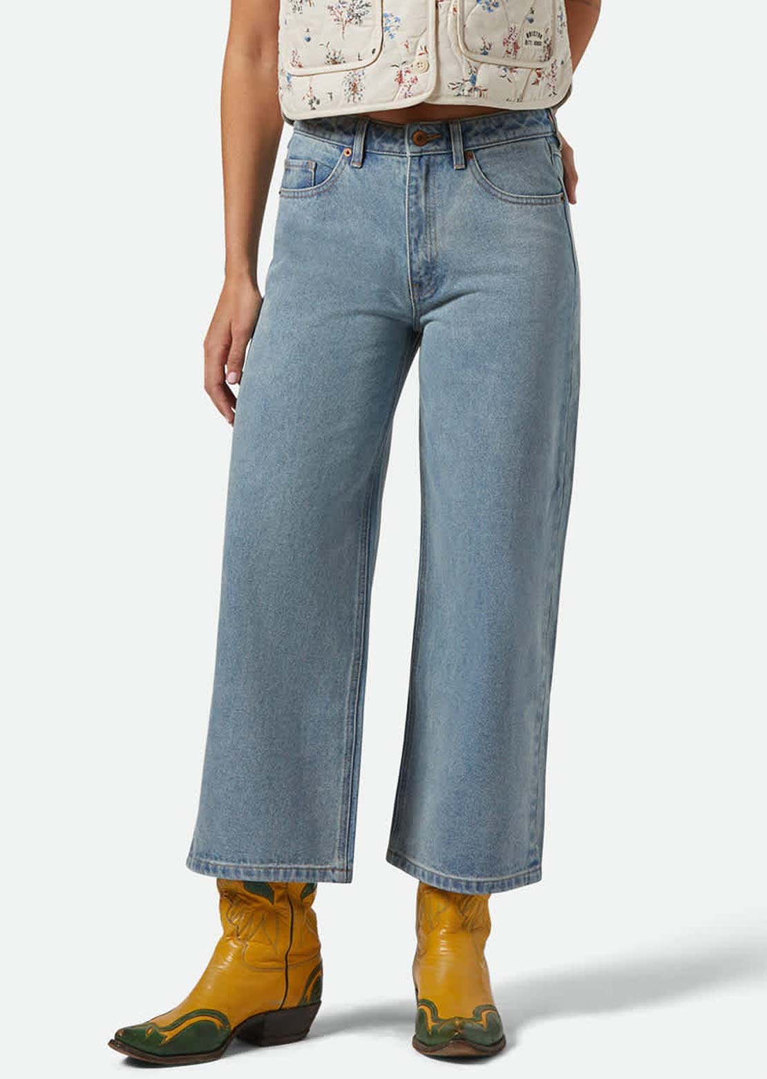 Brixton Women's Margo Cropped 5 Pocket Pants Light Denim