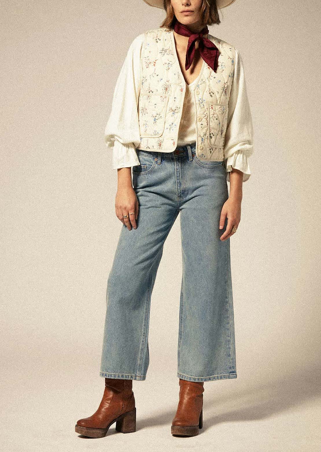 Brixton Women's Margo Cropped 5 Pocket Pants Light Denim