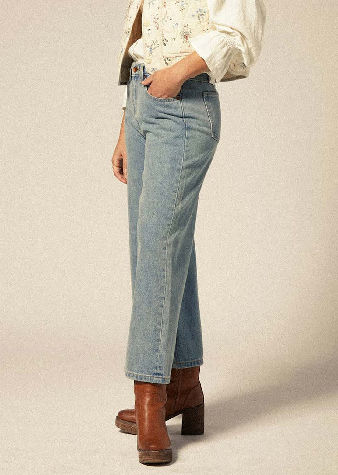 Brixton Women's Margo Cropped 5 Pocket Pants Light Denim