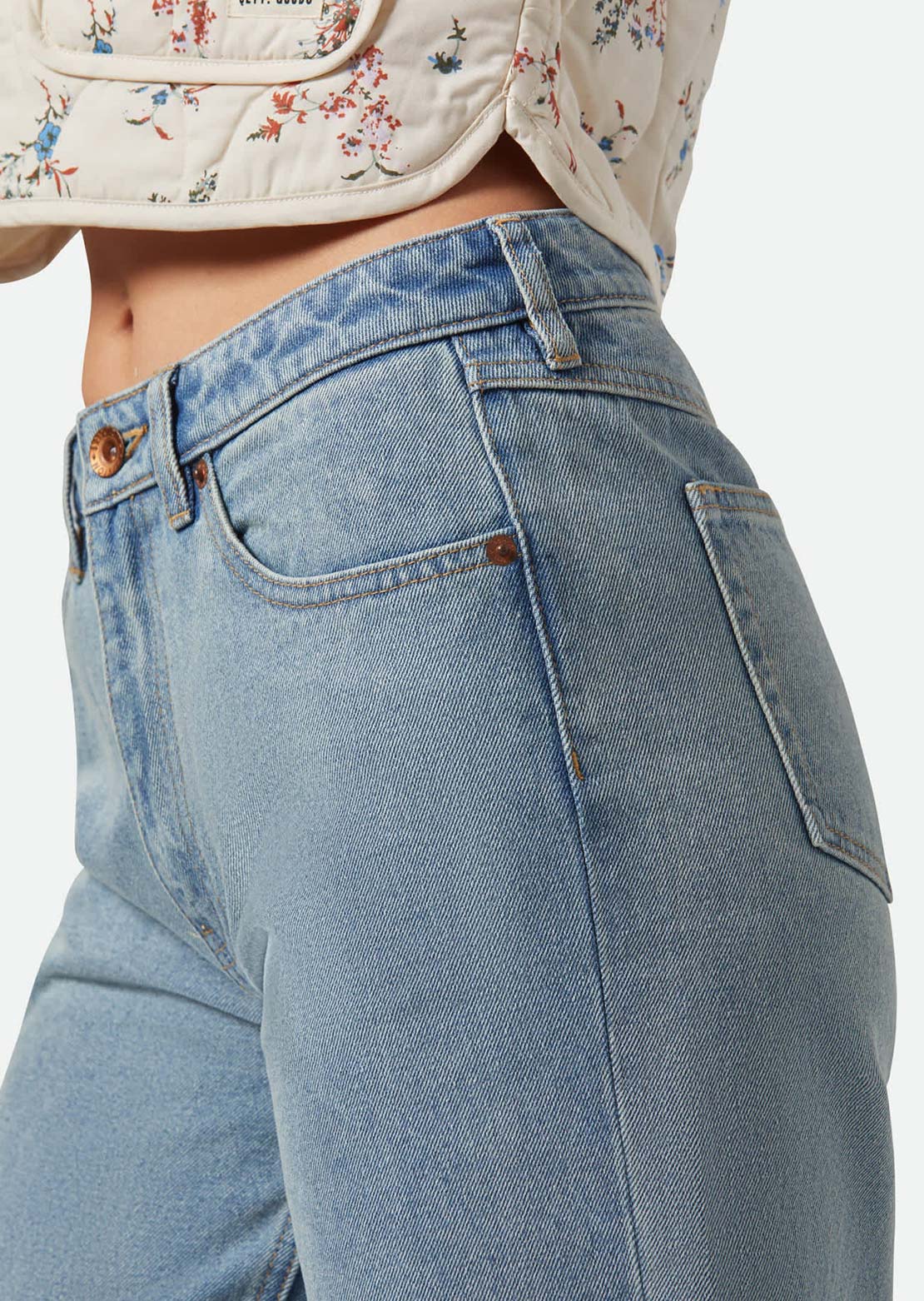 Brixton Women's Margo Cropped 5 Pocket Pants Light Denim