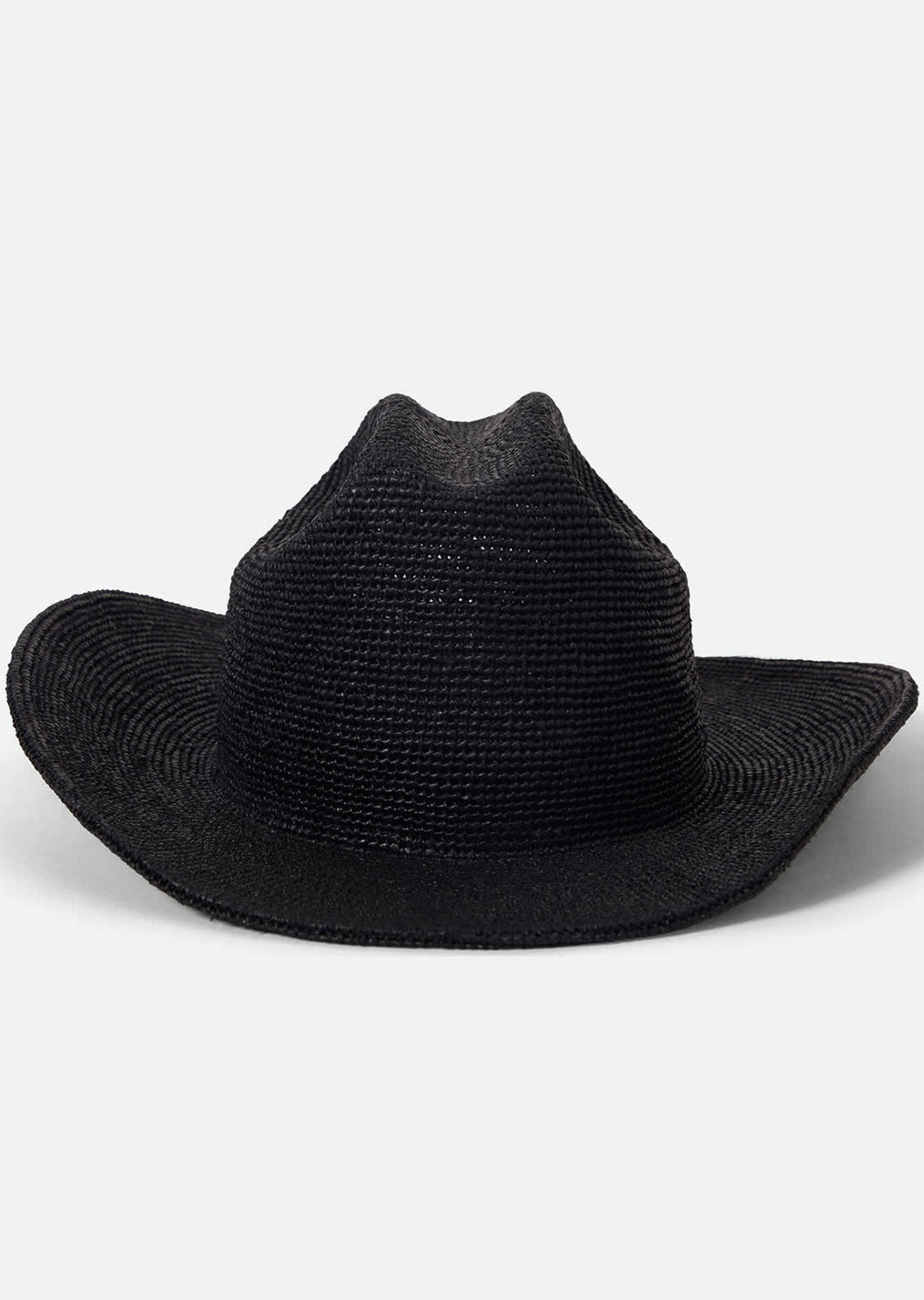 Brixton Women's Odessa Straw Packable Cowboy Hat Black