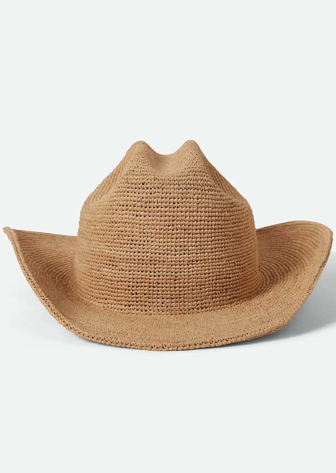 Brixton Women's Odessa Straw Packable Cowboy Hat Tan