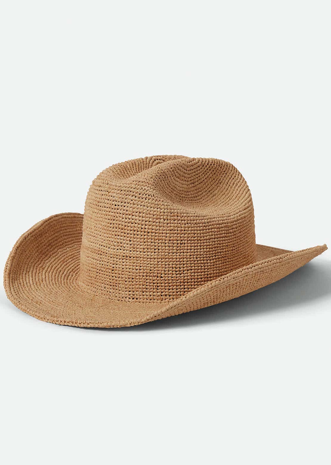 Brixton Women's Odessa Straw Packable Cowboy Hat Tan
