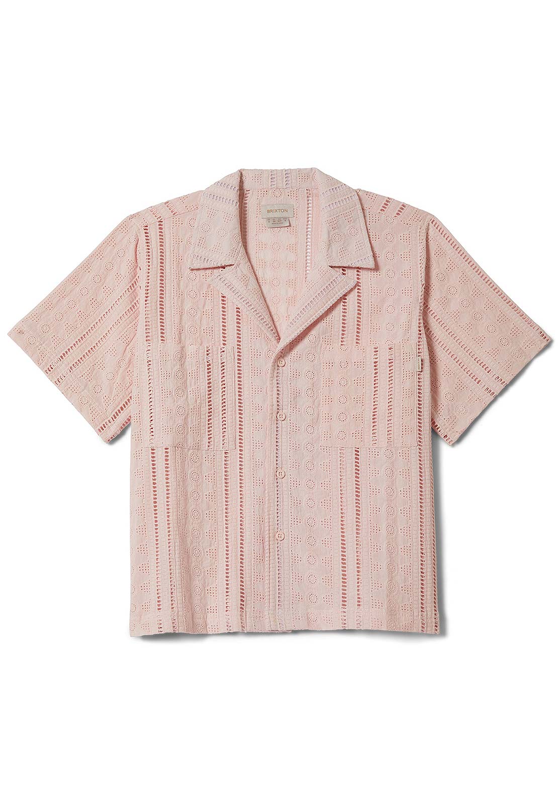 Brixton Women's Paradise Lounge Woven Button Up Shirt Chalk Pink