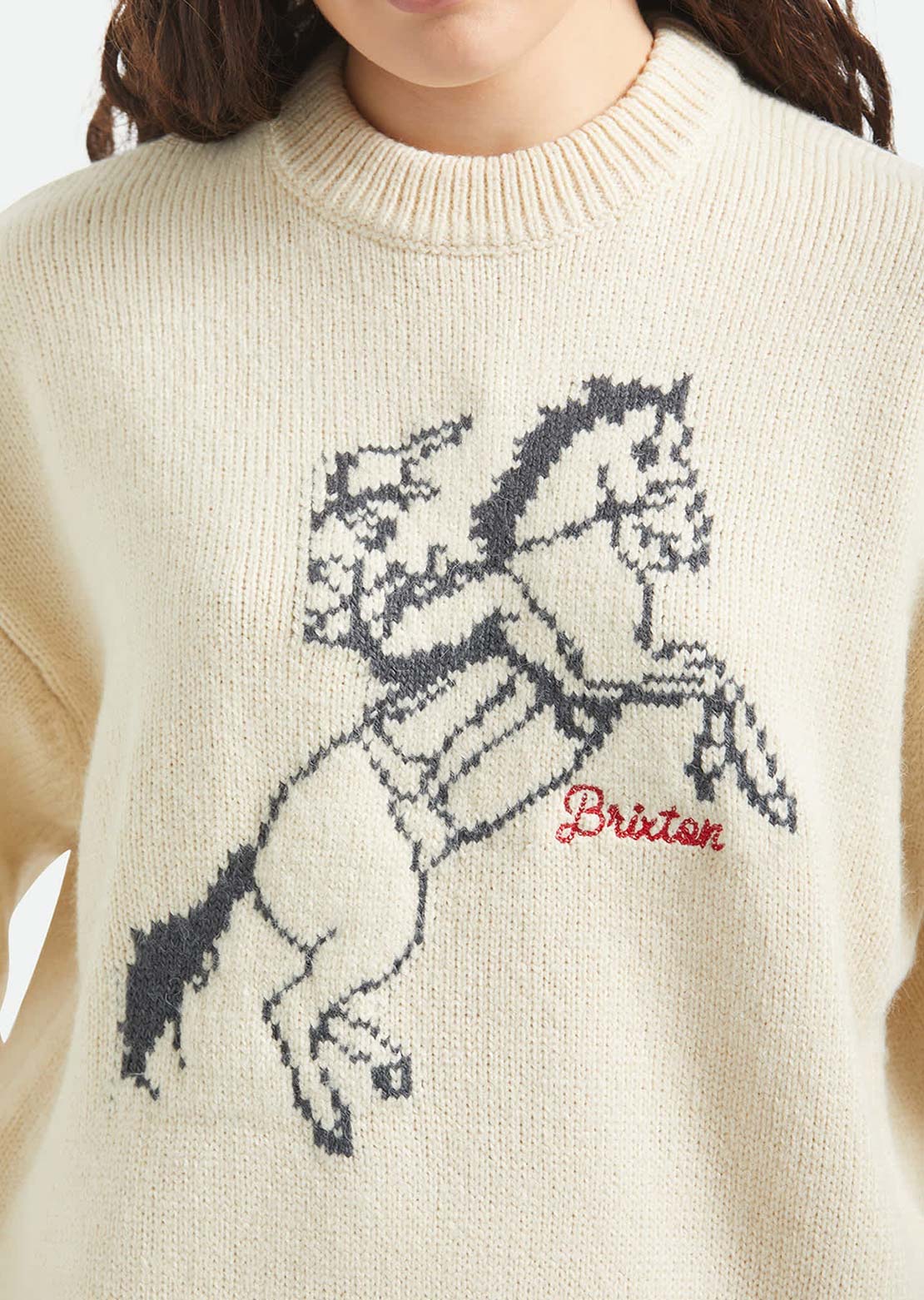 Brixton Women's Ranching Club Crew Sweater Whitecap