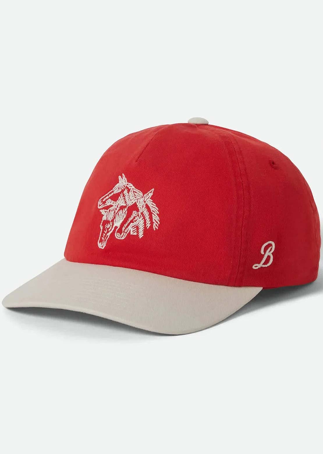 Brixton Women's Round Up LP Adj Cap Washed Adrenaline Rush/Whitecap