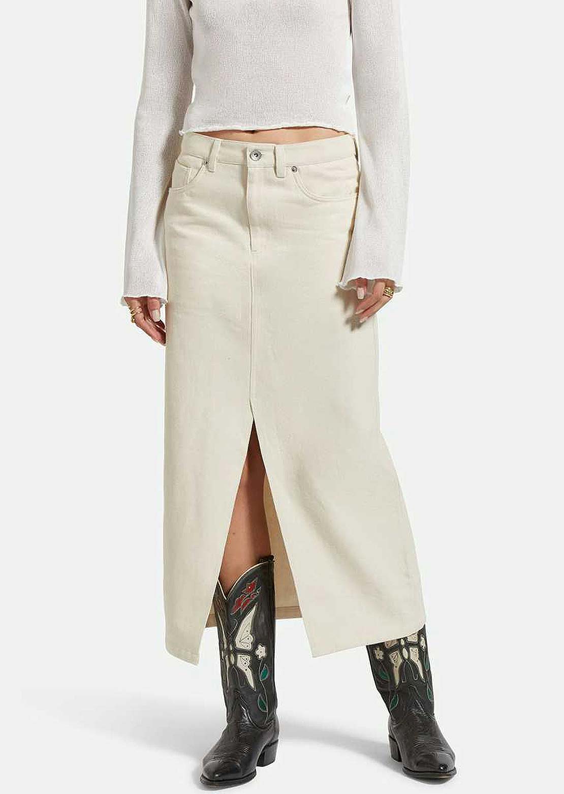 Brixton Women's Ryder Pencil Skirt Whitecap