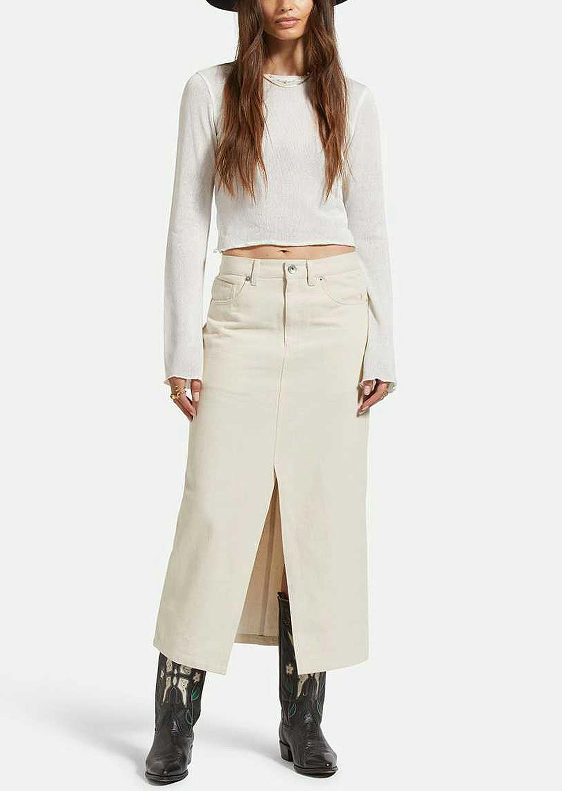 Brixton Women's Ryder Pencil Skirt Whitecap