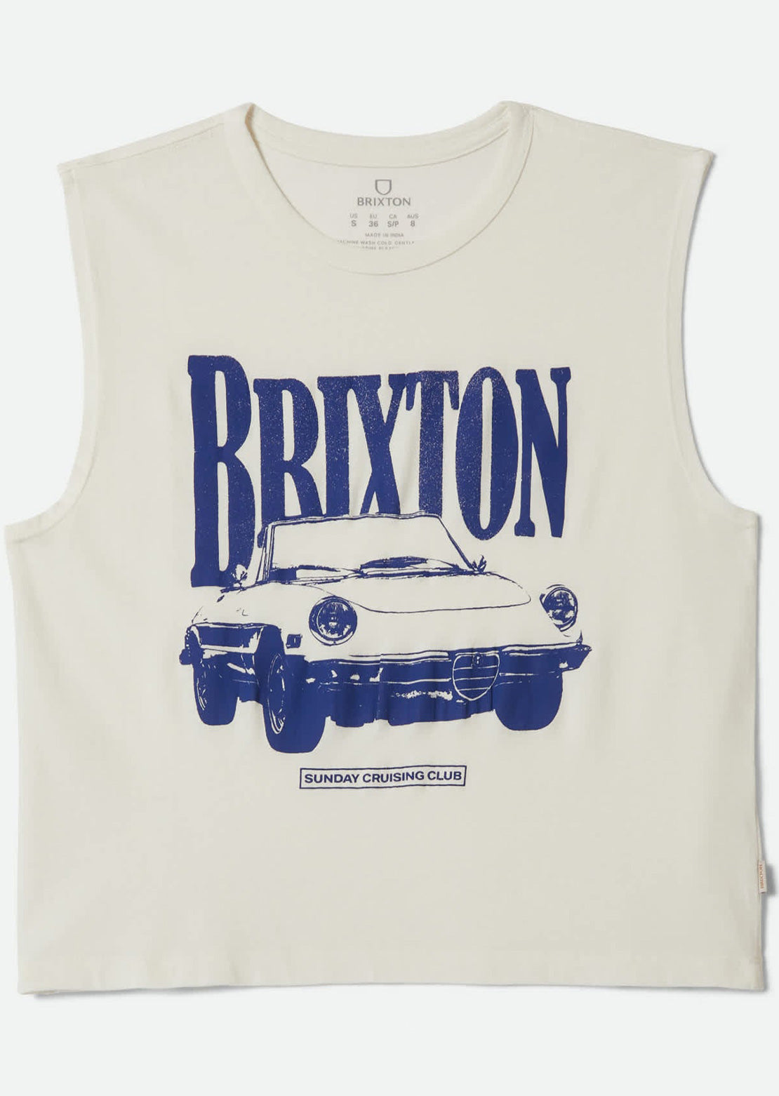 Brixton Women's Sunday Cruising Club Muscle Tank Vintage White