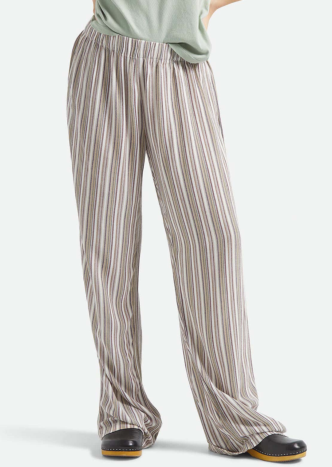 Brixton Women's The Alley Lounge Pants Worn In Robust Red Stripe