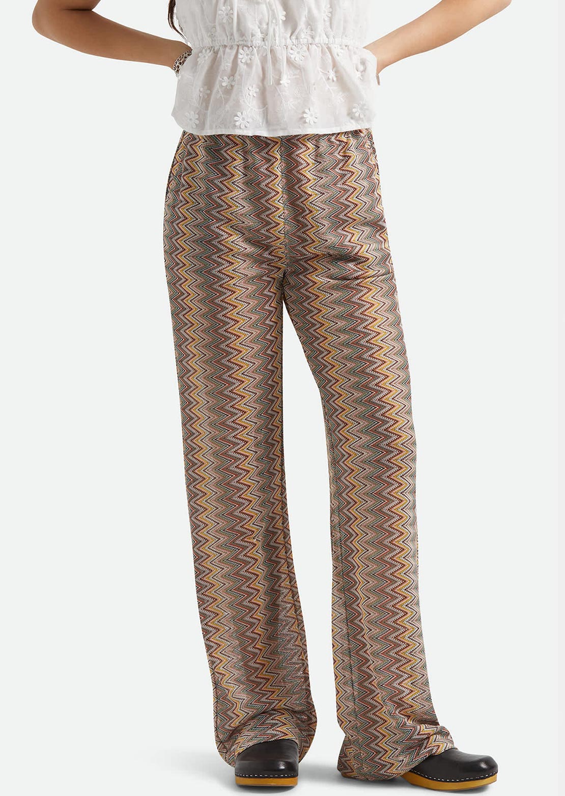 Brixton Women's The Cabana Mesh Lounge Pants Multi Color Zigzag