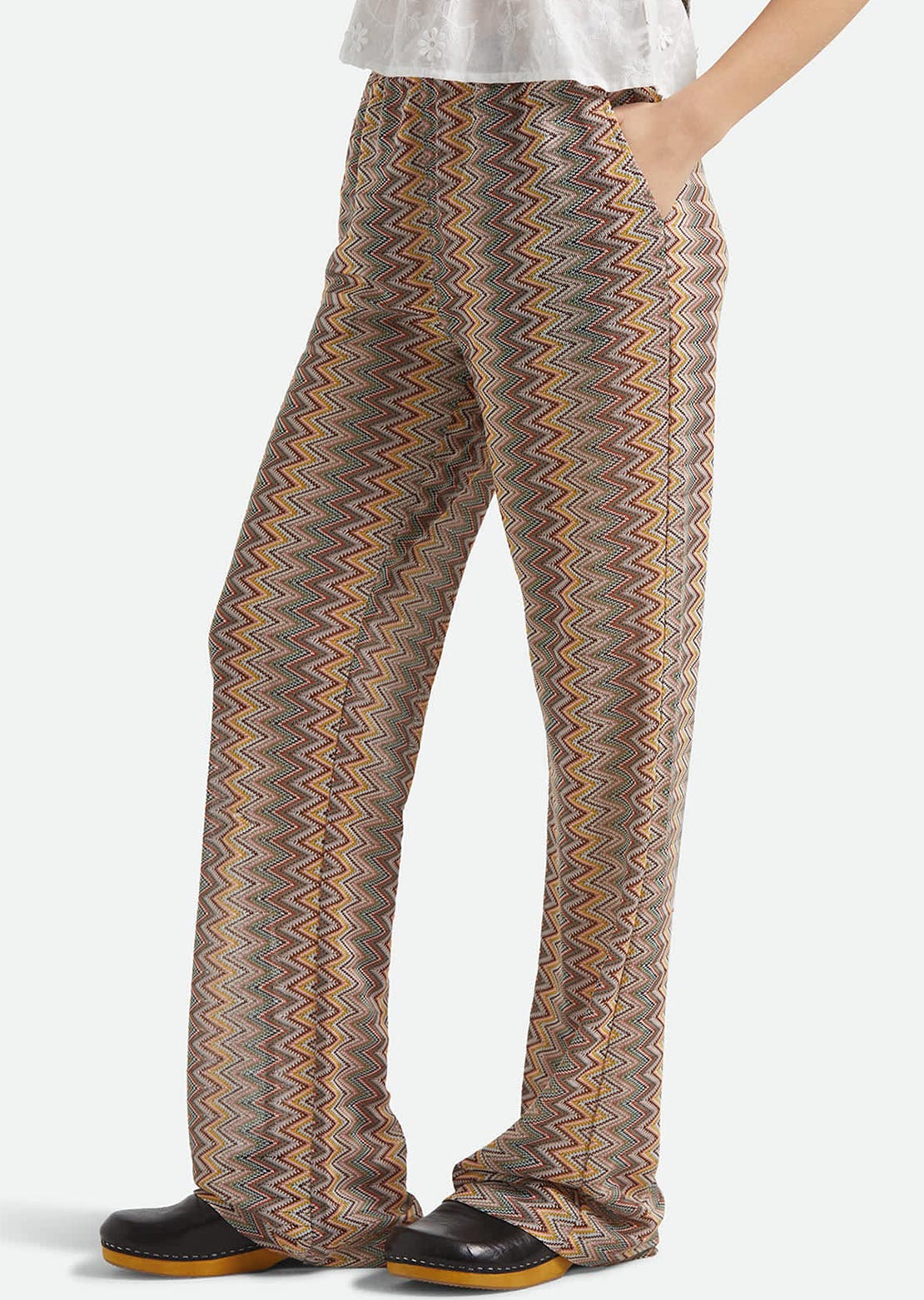 Brixton Women's The Cabana Mesh Lounge Pants Multi Color Zigzag