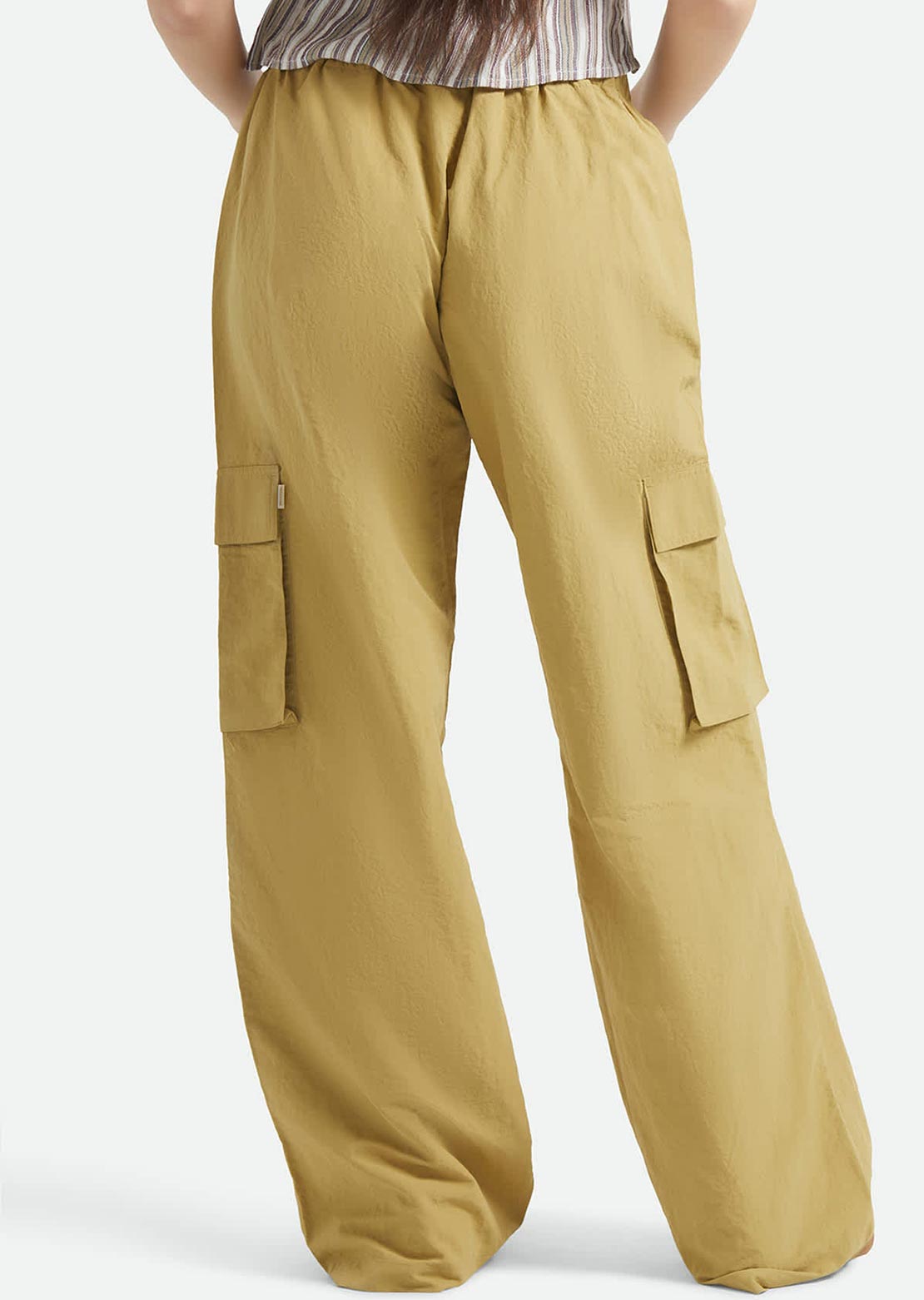Brixton Women's The Jett Lw Cargo Wide Leg Pants Olive Stone