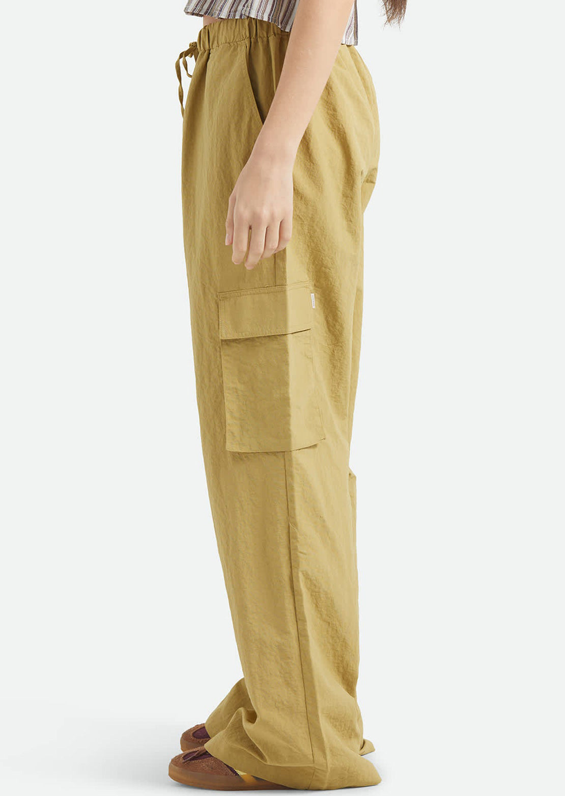 Brixton Women's The Jett Lw Cargo Wide Leg Pants Olive Stone