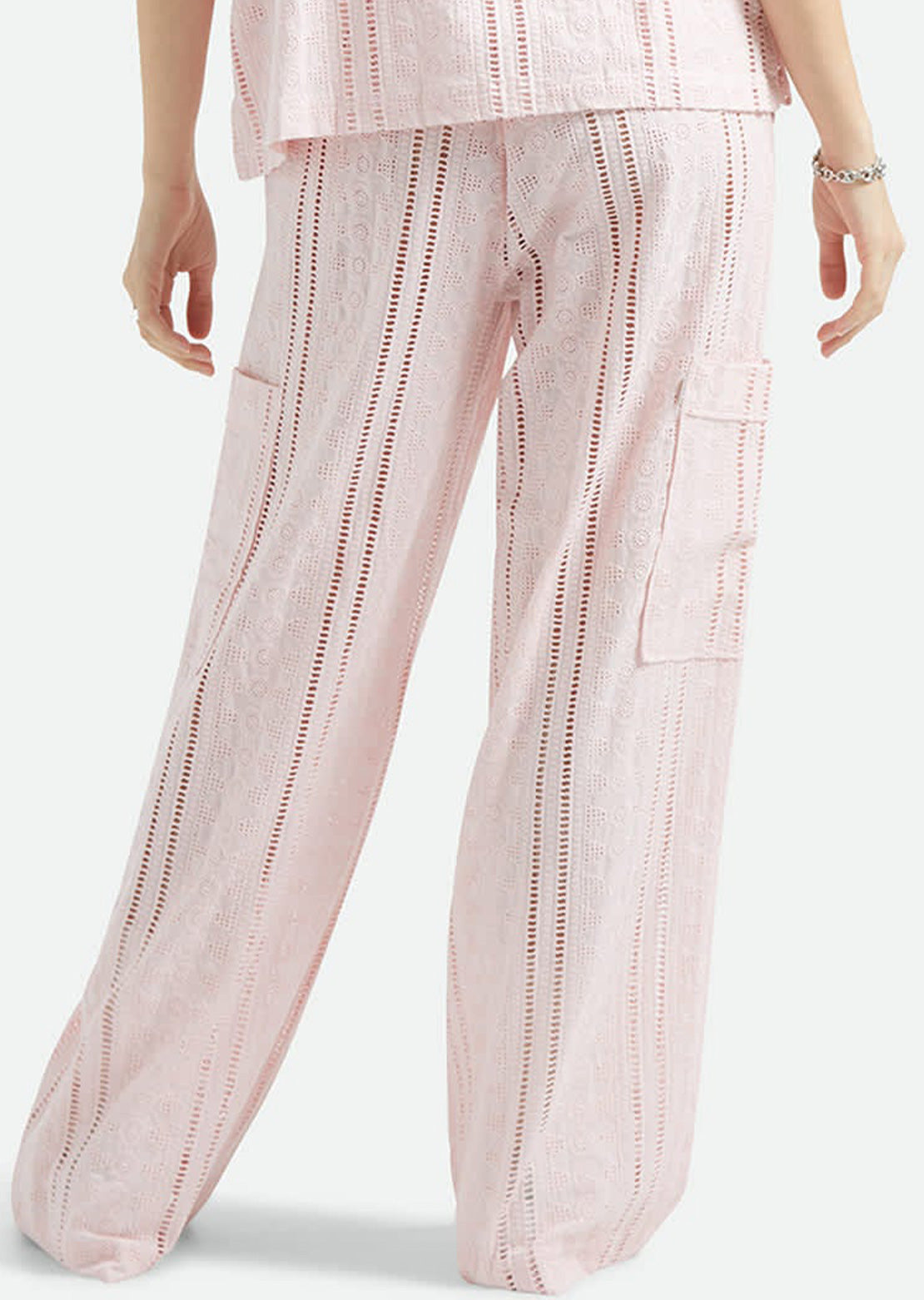 Brixton Women's The Mercer Wide Leg Trouser Pants Chalk Pink