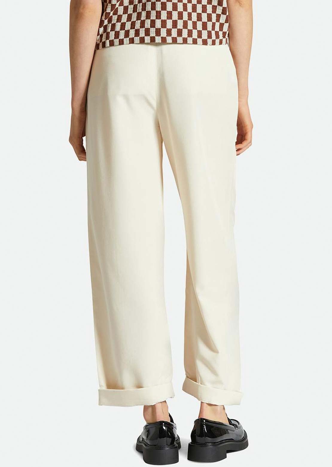 Brixton Women&#39;s Victory Trouser Pants White Smoke