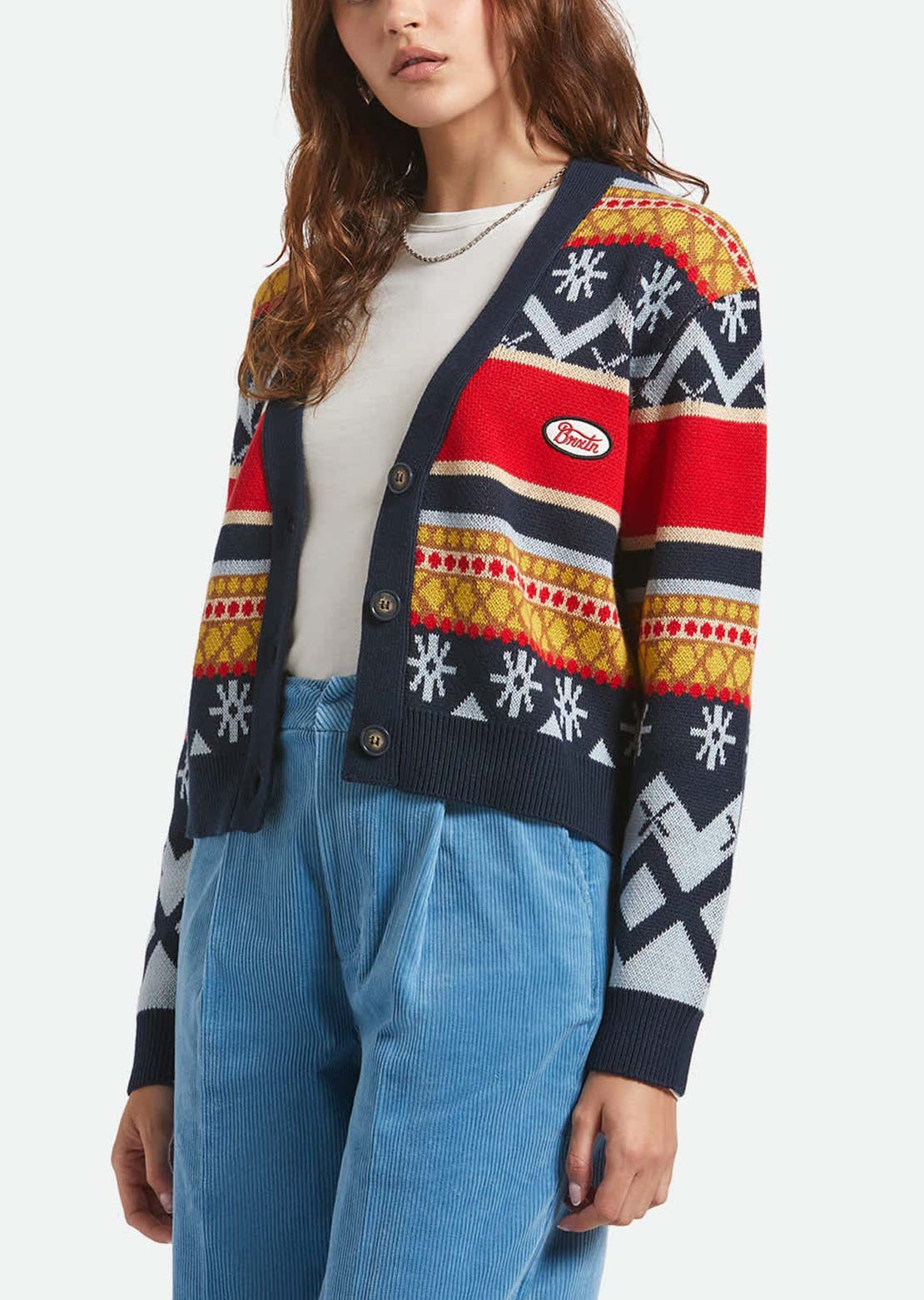 Brixton Women's Winter Racing Cardigan Multiracing Stripe