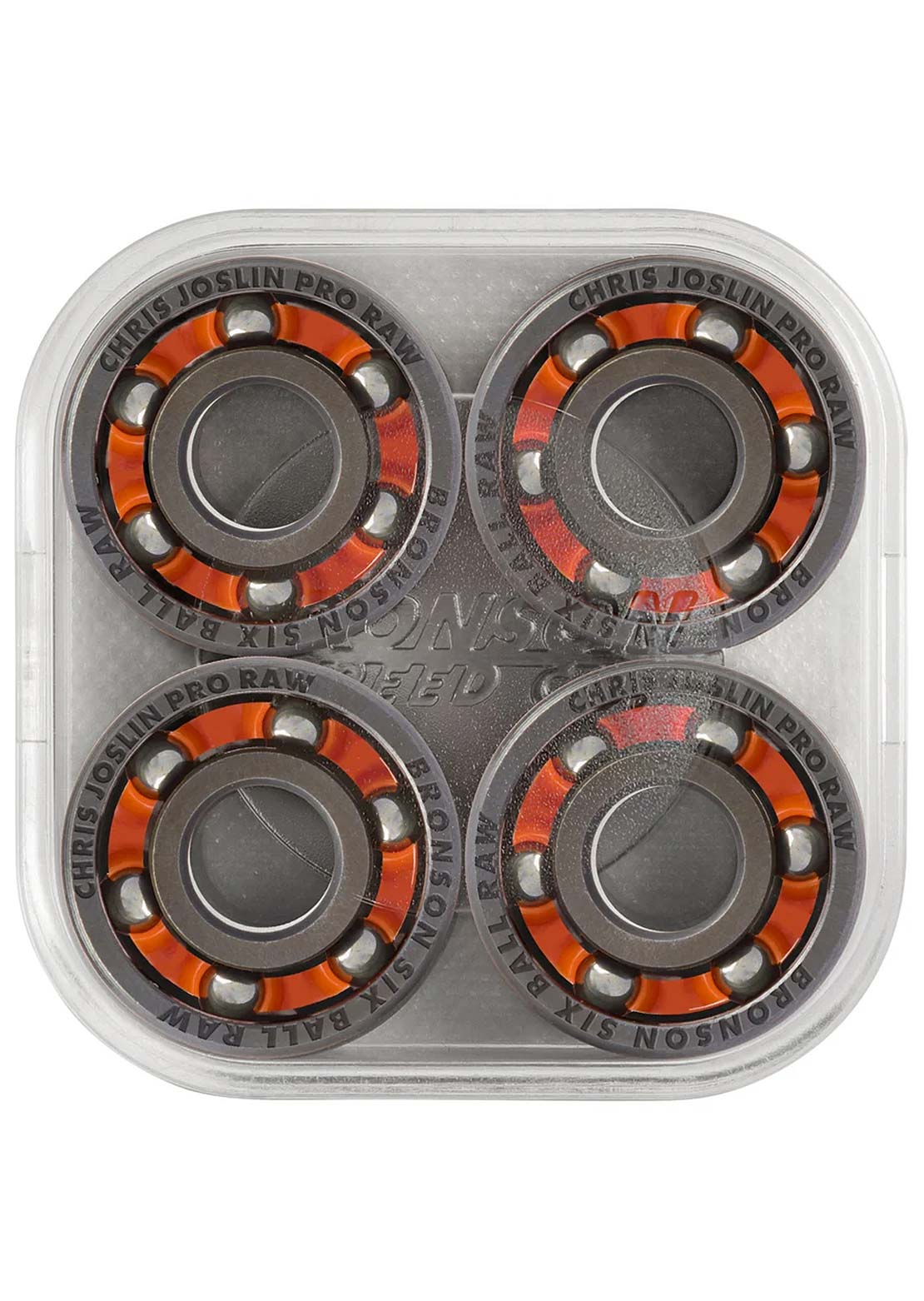 Bronson Unisex Pro Raw 6-Ball Joslin Skateboard Bearings
