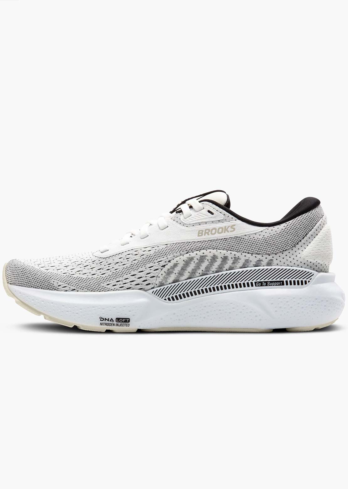 Brooks Men's Adrenaline GTS 24 Running Shoes White Black Pelican