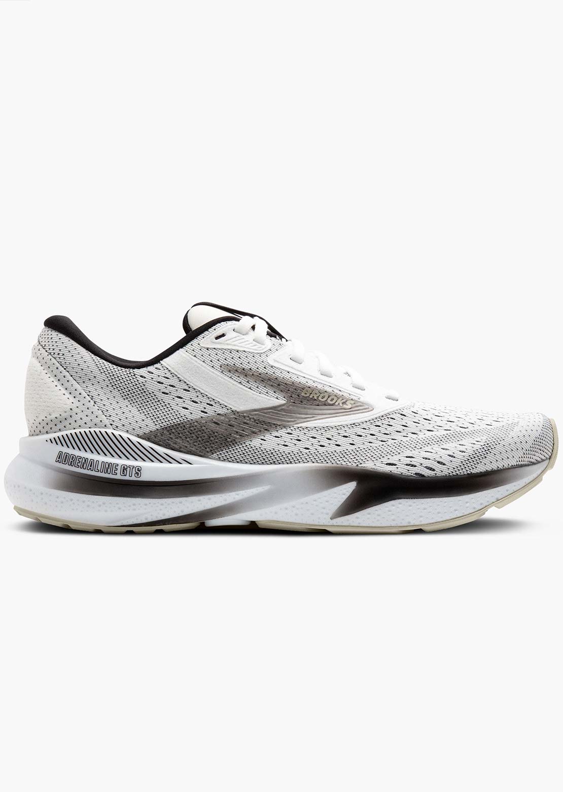 Brooks Men's Adrenaline GTS 24 Running Shoes White Black Pelican
