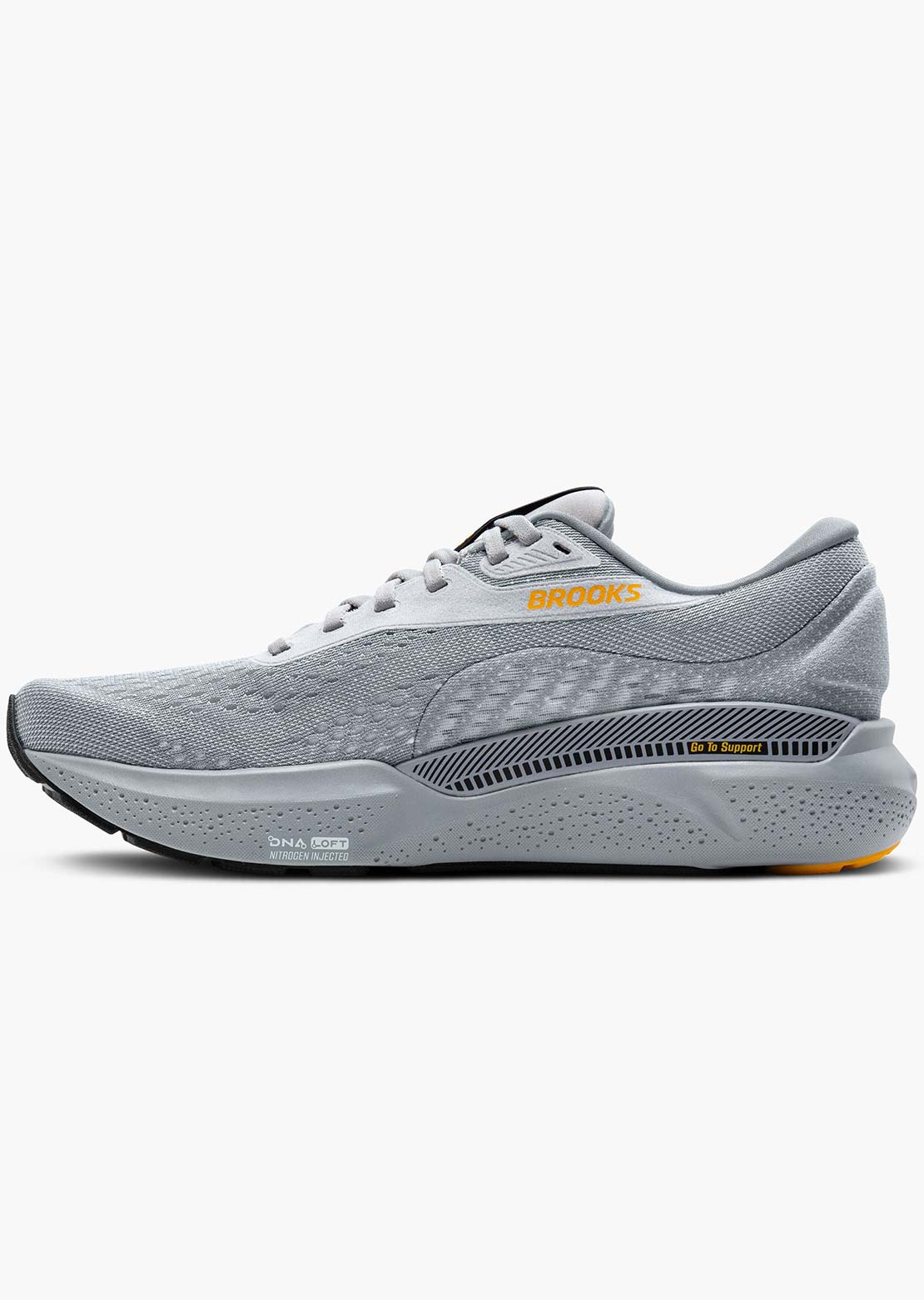 Brooks Men's Adrenaline GTS 24 Running Shoes Alloy/White/Gold Fusion