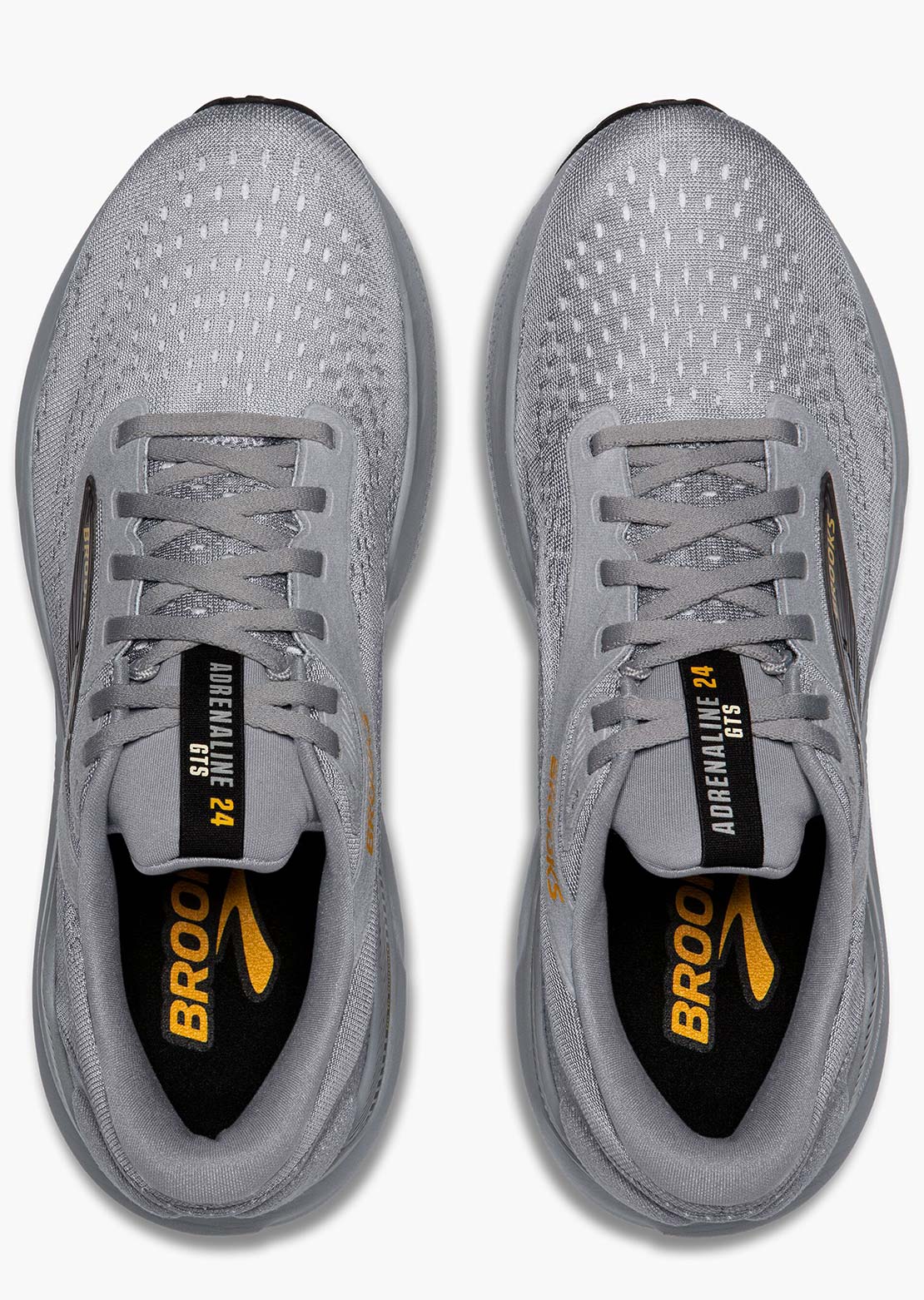 Brooks Men's Adrenaline GTS 24 Running Shoes Alloy/White/Gold Fusion