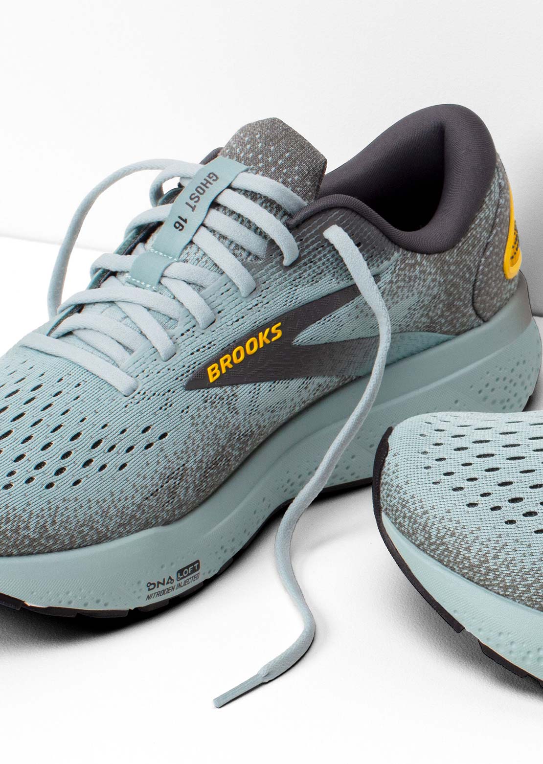 Brooks Men's Ghost 16 Running Shoes Cloud Grey/Gold